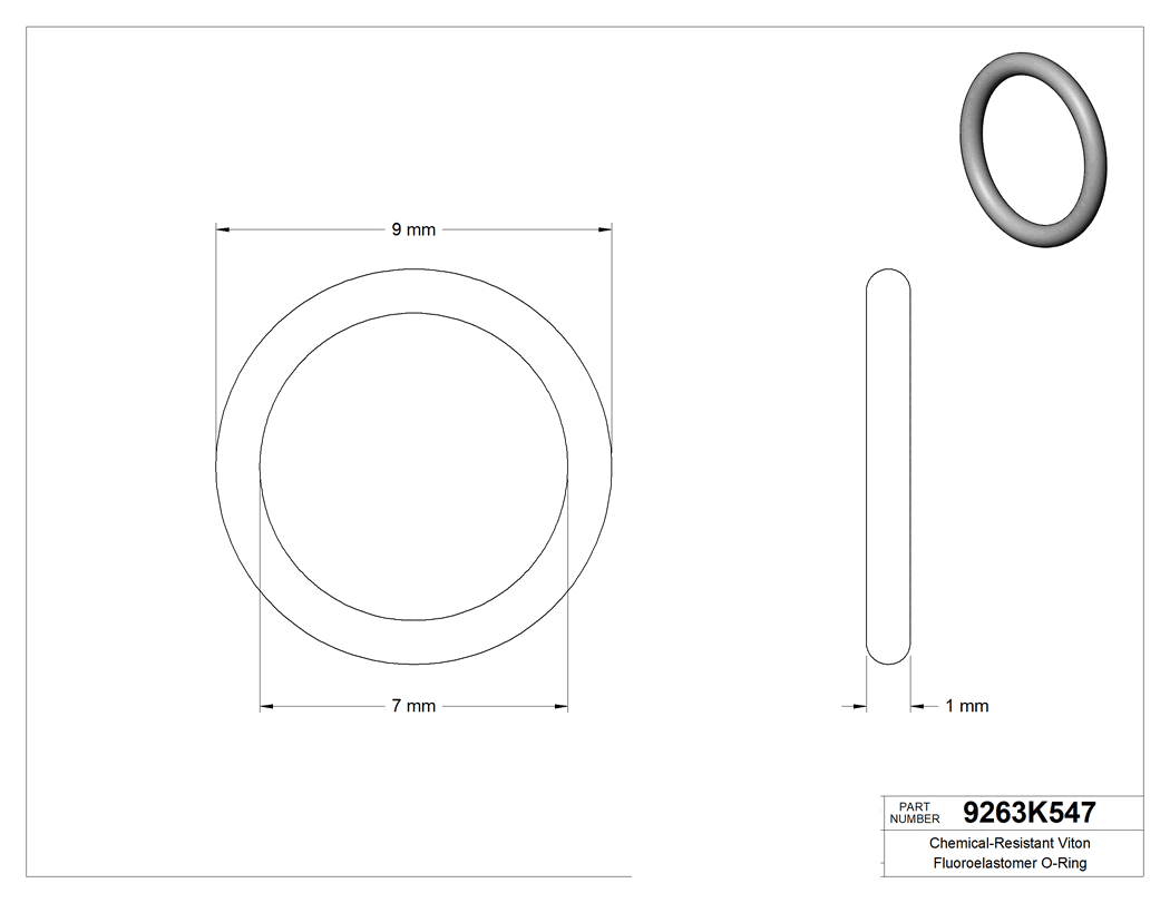 Technical drawing - 9263K547